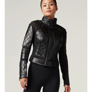 Blanc Noir Black Leather Moto Jacket